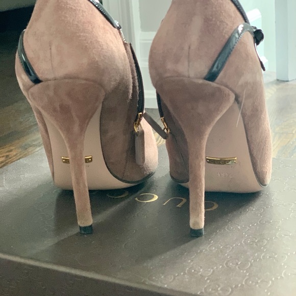 Suede Gucci ankle boots - Mauve - 5.5 - Picture 6 of 6